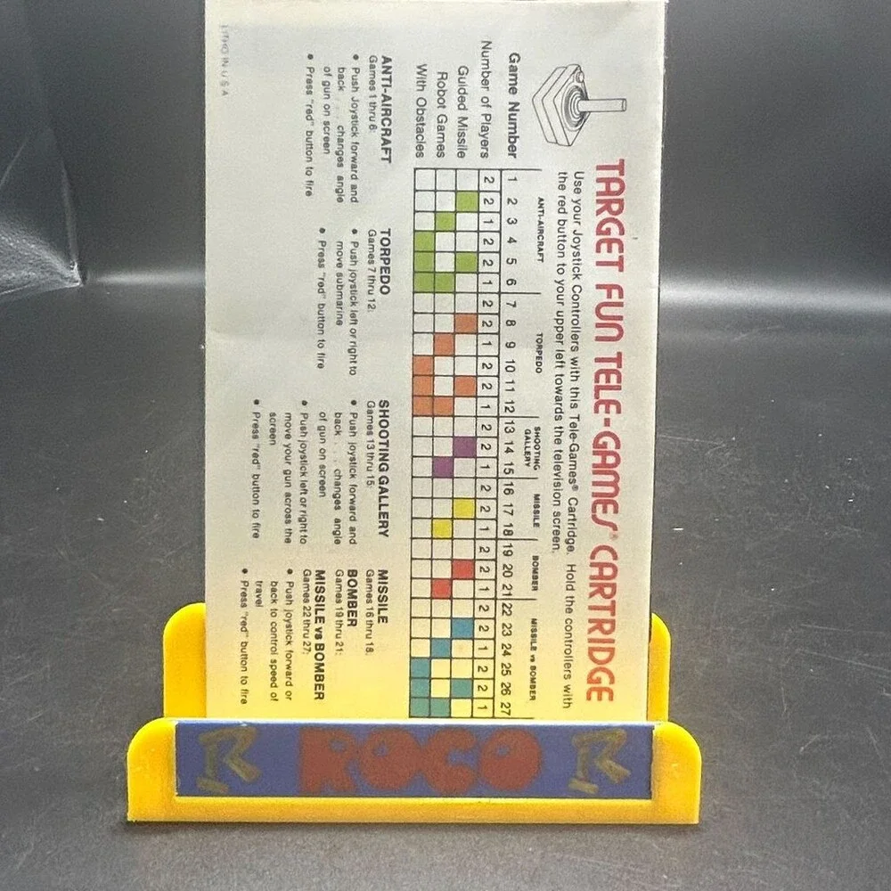 Target Fun Sears Tele-Games 27 Cartridge (Atari 2600, 1977) Complete W/ Manual